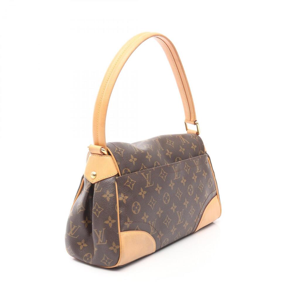 Louis Vuitton Canvas Monogram Bag Beverly Shoulder Leather Brown